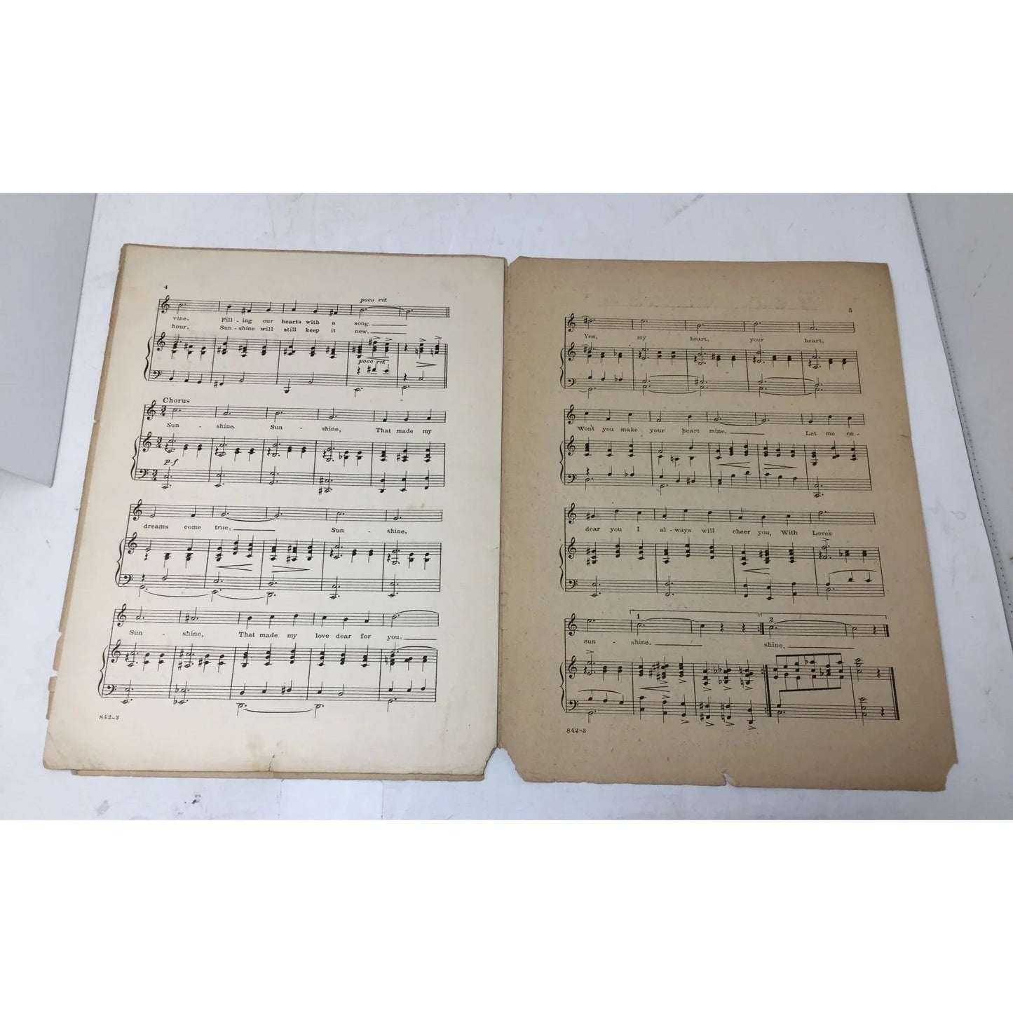 Sunshine Adeline Amusement Co Inc Presents Frederick V Bowers - A+ Stuff - SHEET MUSIC - A+ Stuff