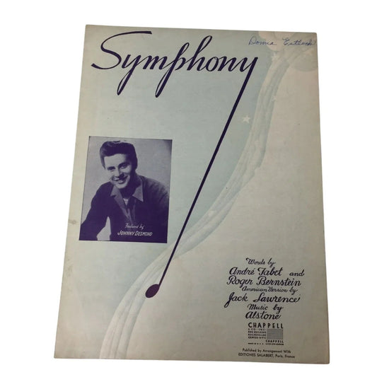 ''Symphony'' by Editions Salabert 1945 Vintage sheet music - A+ Stuff - sheet music - A+ Stuff