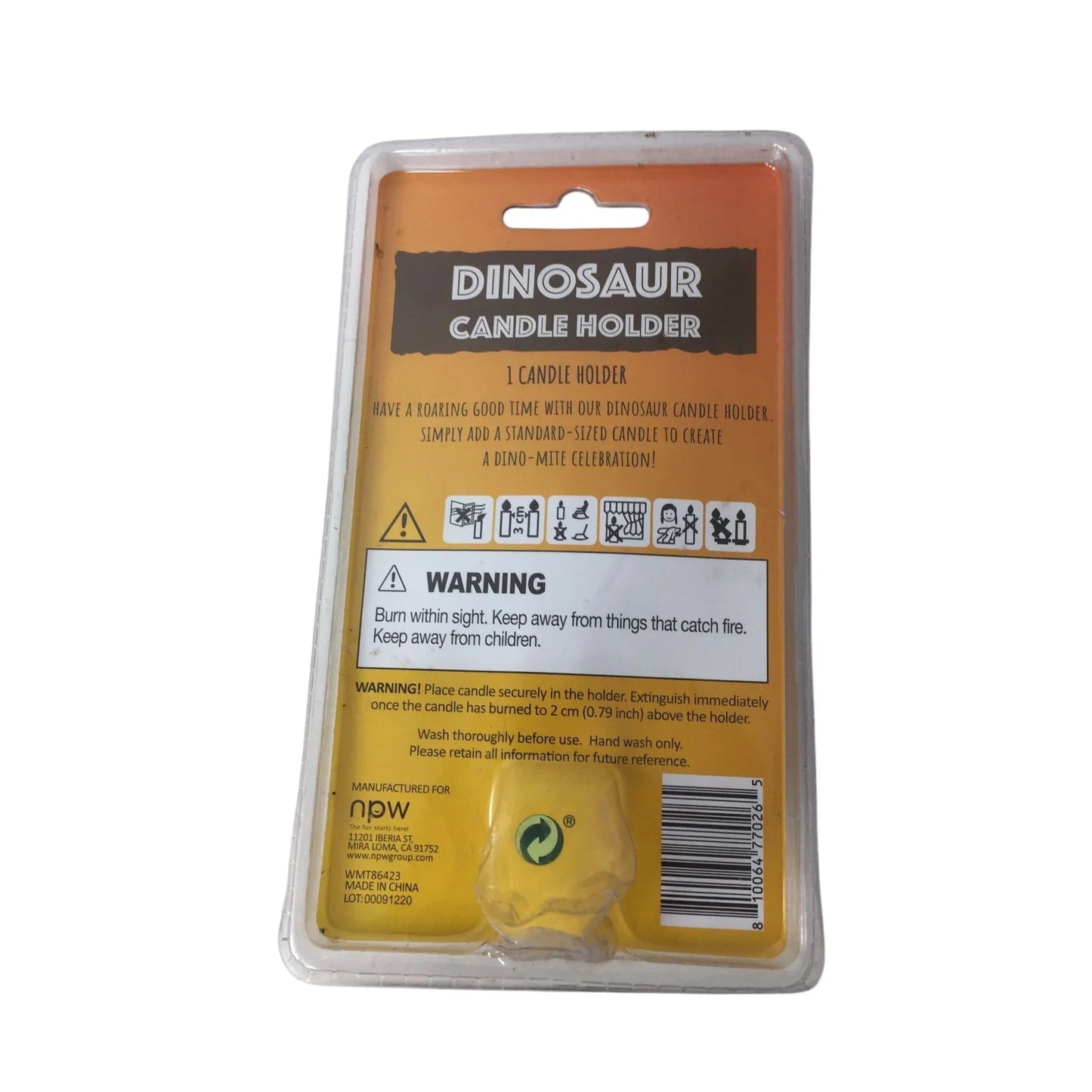 T - Rex Dinosaur Reusable Birthday Candle Holder (New) - Npw - Candle Holders - A+ Stuff