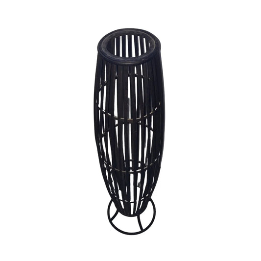 Tall Black Indoor or Outdoor Wicker Planter (3 feet tall) - A+ Stuff - Vaes or Planter - A+ Stuff