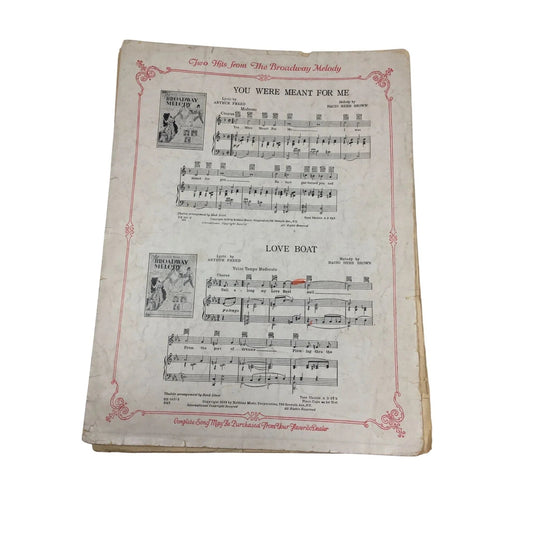 ''THE BROADWAY MELODY'' By Arthur Freed and Nacio Herb Brown - A+ Stuff - SHEET MUSIC - A+ Stuff