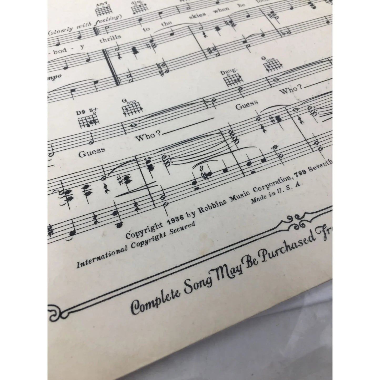 ''The Old Oak Tree'' by Frank Loesser and Joseph Meyer - A+ Stuff - SHEET MUSIC - A+ Stuff