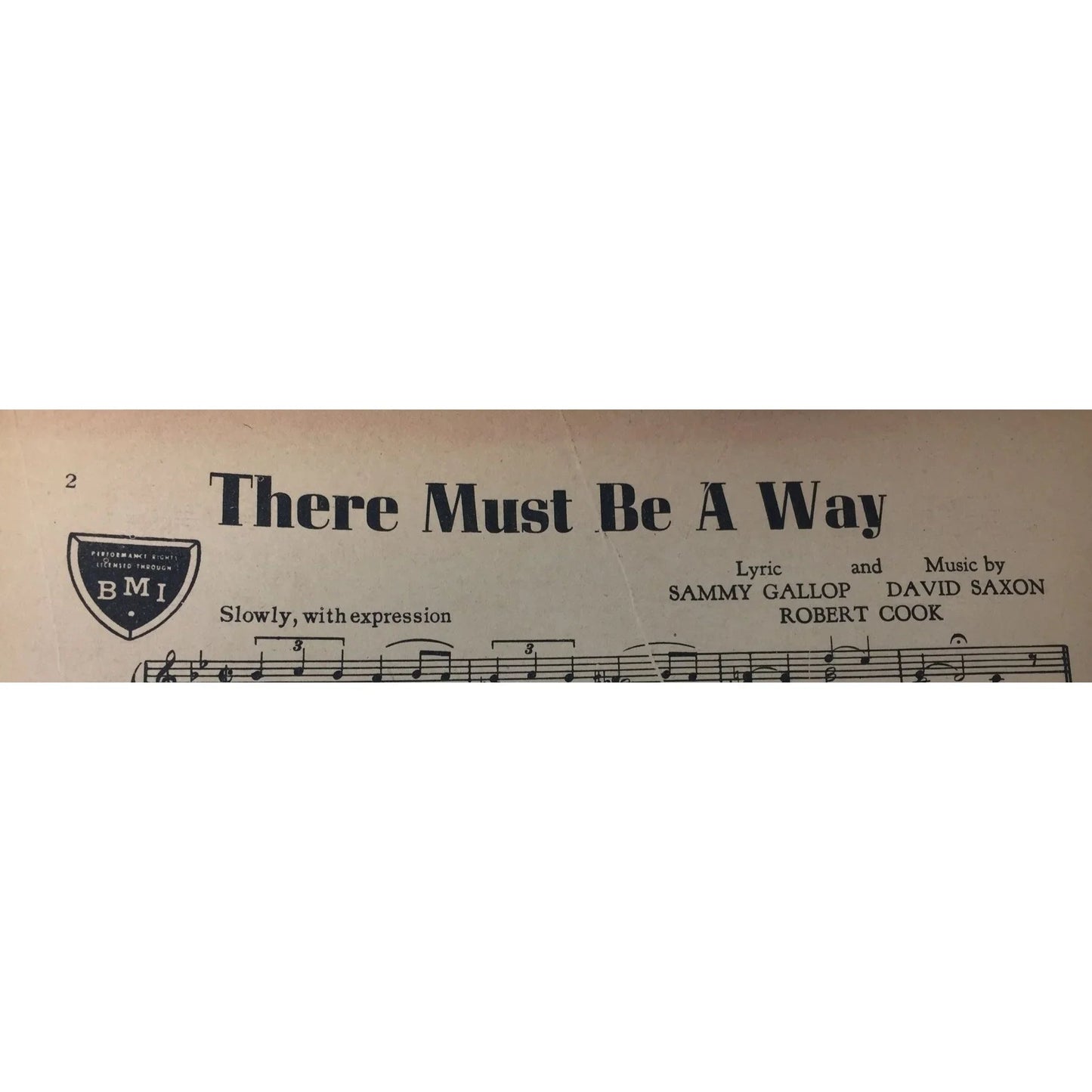 ''THERE MUST BE A WAY'' VINTAGE SHEET MUSIC - A+ Stuff - SHEET MUSIC - A+ Stuff