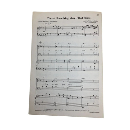 "There's Something about That Name" by William J. & Gloria Gaither - A+ Stuff - SHEET MUSIC - A+ Stuff