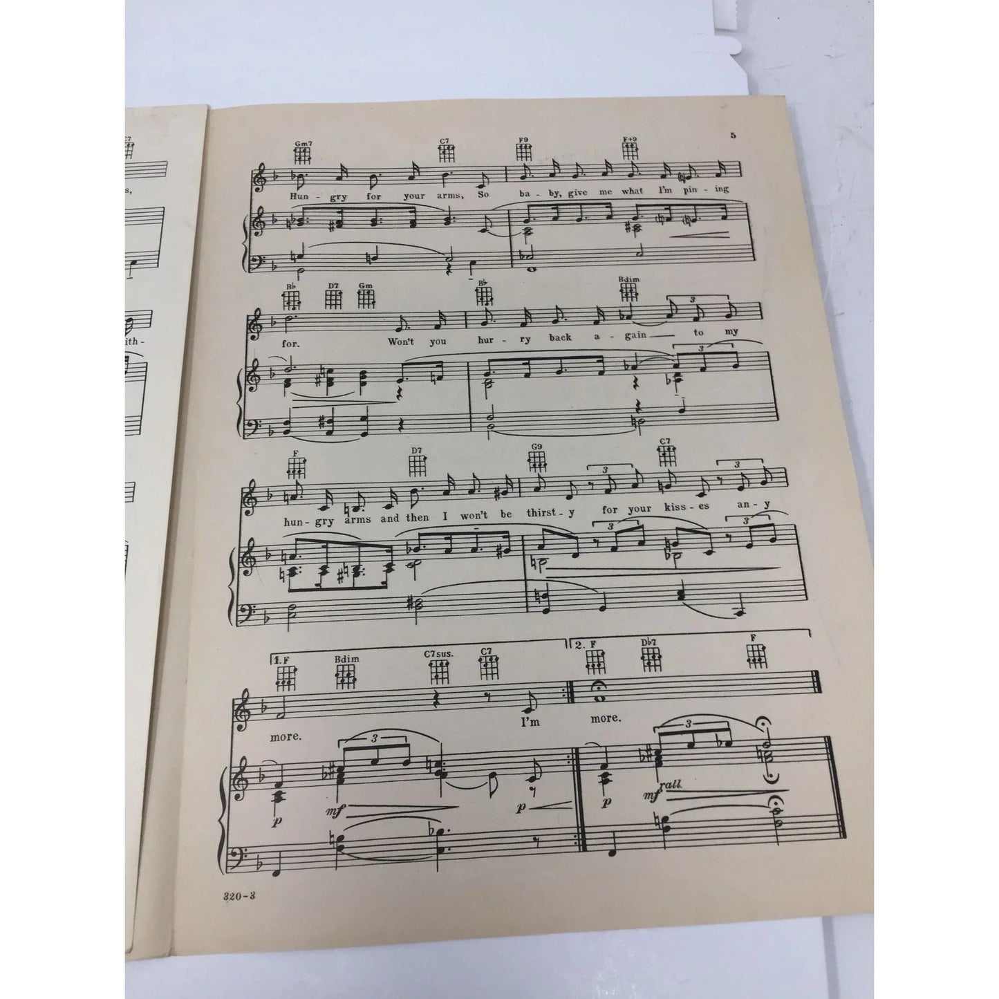 ''Thirsty for your Kisses'' Vintage Sheet Music Book - A+ Stuff - SHEET MUSIC - A+ Stuff