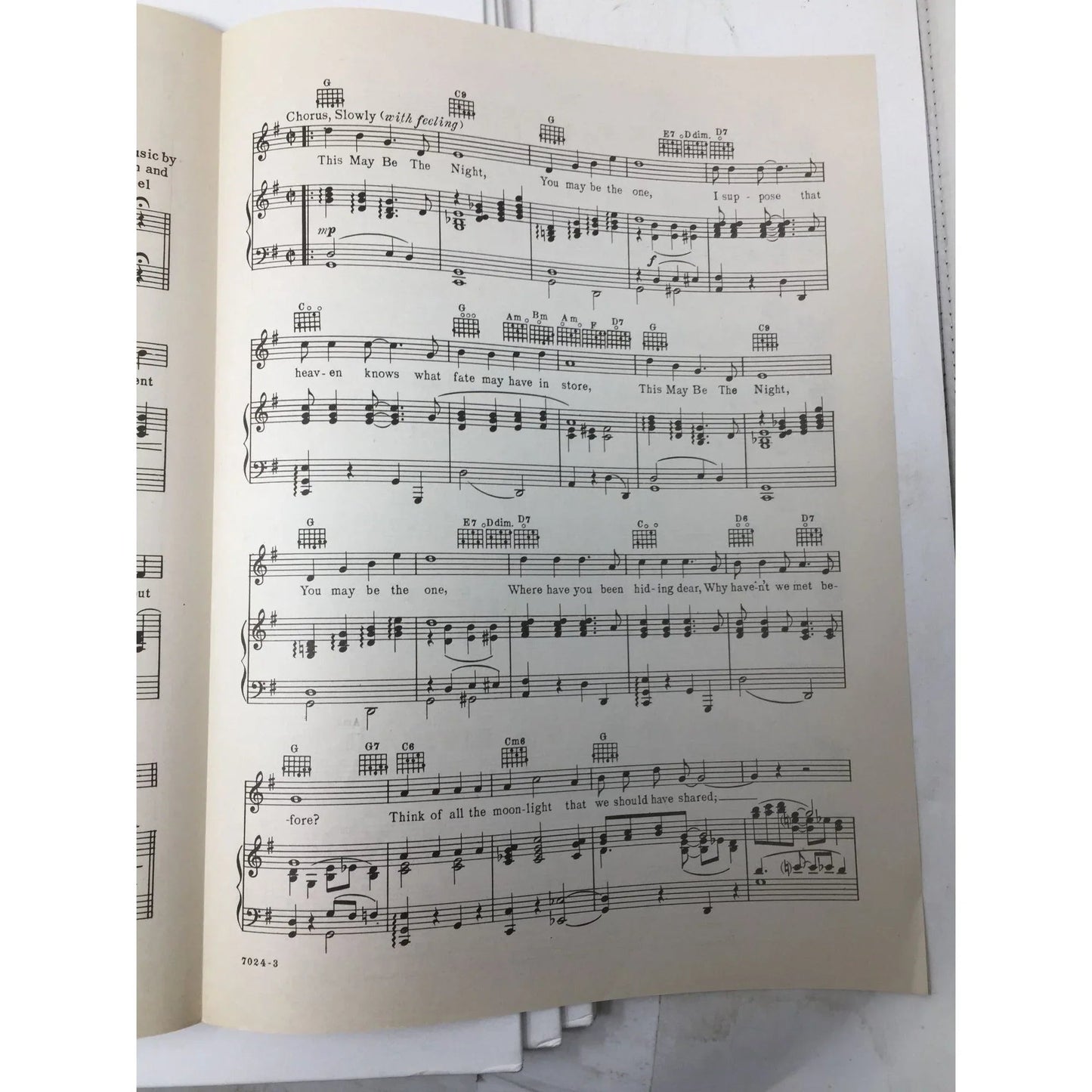 ''This May Be The Night'' by Mack Gordon and Harry Revel - A+ Stuff - SHEET MUSIC - A+ Stuff