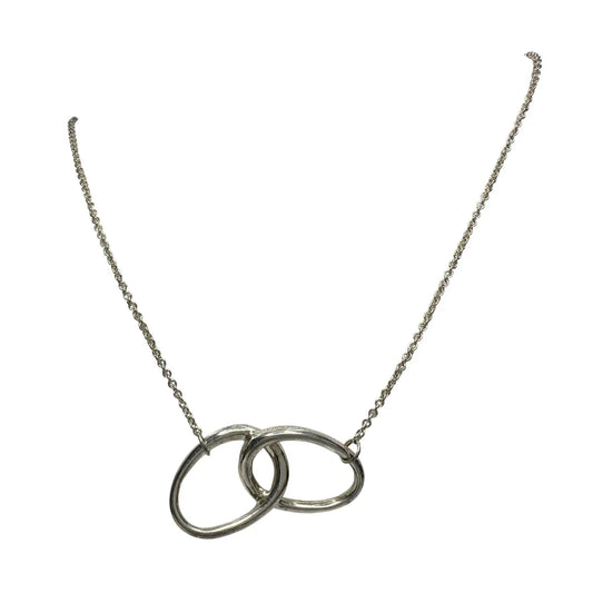 Tiffany and Co Elsa Peretti Large Double Loop Pendant Necklace 15" - Sterling Silver - Tiffany & Co. - Necklace with Pendant - A+ Stuff