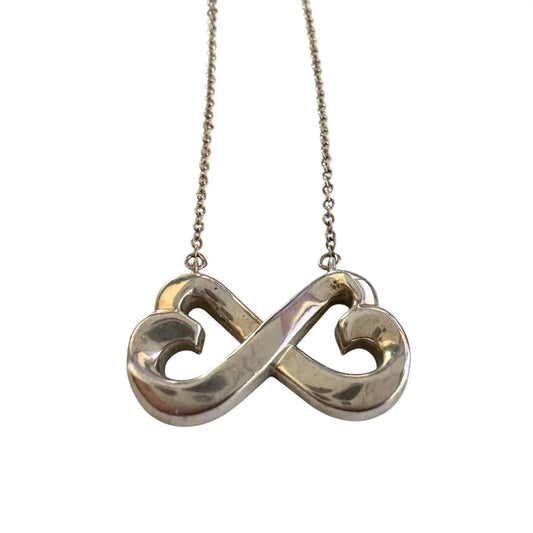 Tiffany and Co Paloma Picasso Double Loving Heart Infinity Necklace 16" - Tiffany & Co. - Necklace with Pendant - A+ Stuff