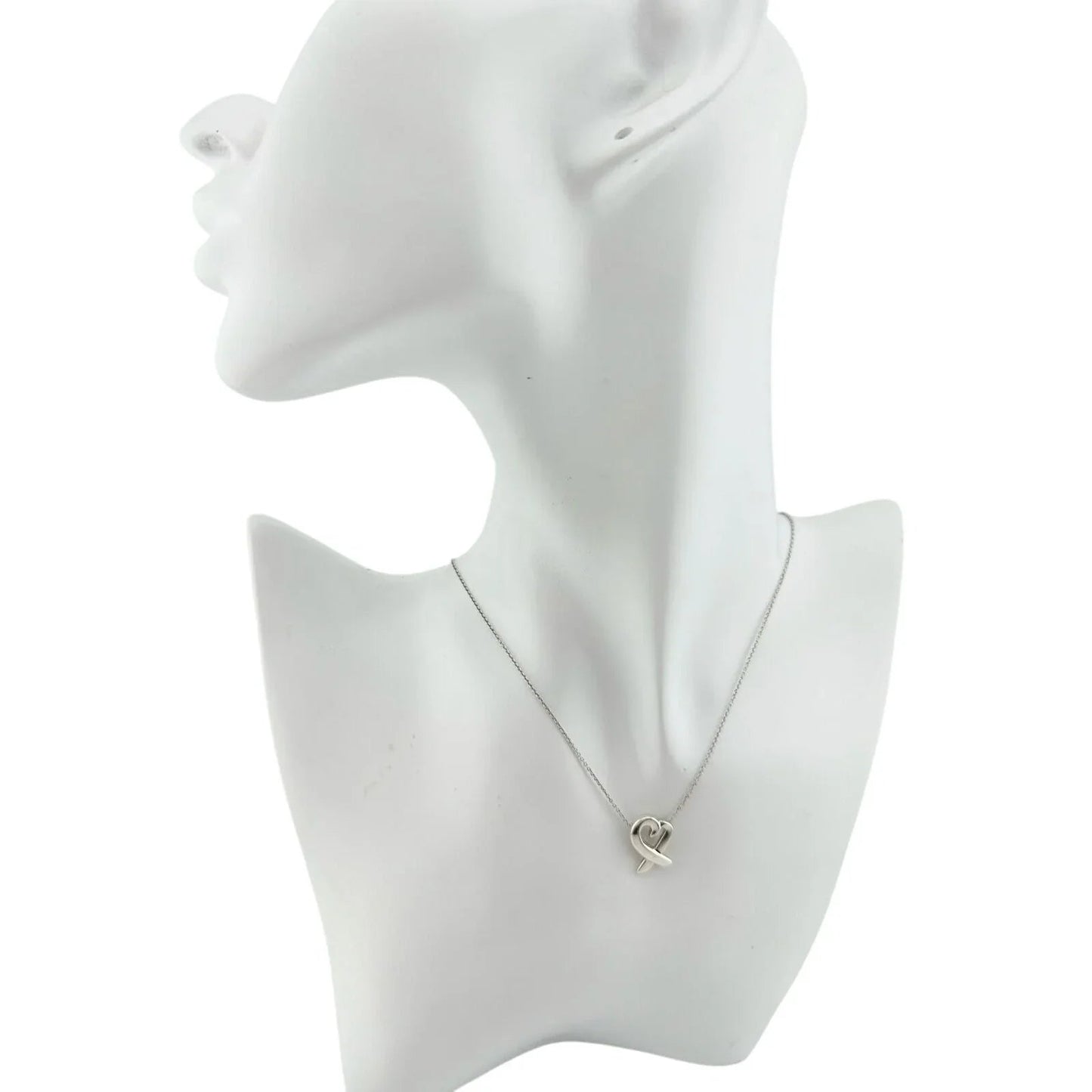 Tiffany & Co Paloma Picasso Small Loving Heart Pendant Necklace 16" Chain - Tiffany and Co - Necklace with Pendant - A+ Stuff