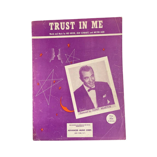 ''TRUST IN ME'' 1934 SHEET MUSIC - A+ Stuff - SHEET MUSIC - A+ Stuff