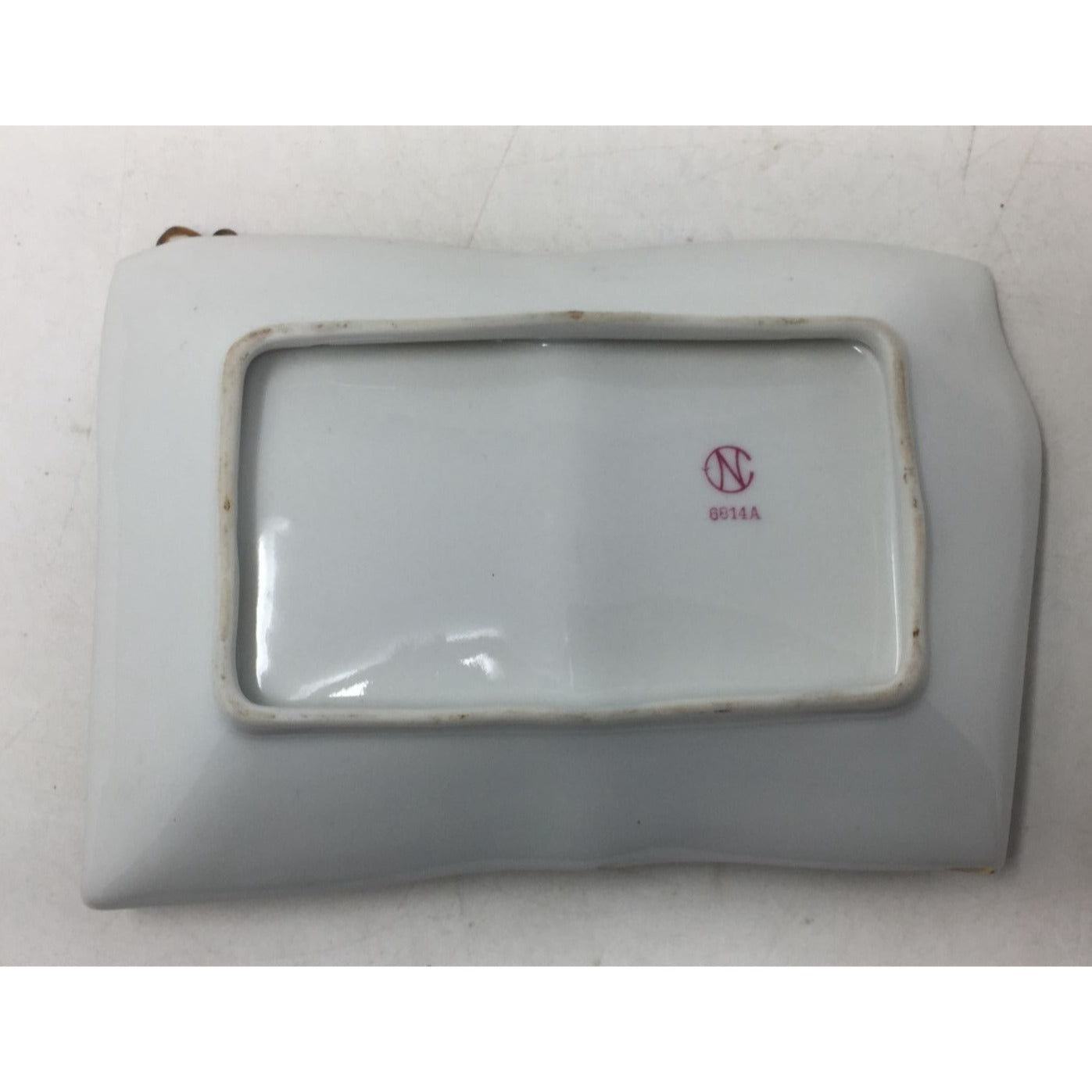 Vintage Music Notes Book Ashtray with Violin, Flowers and Gold Accents