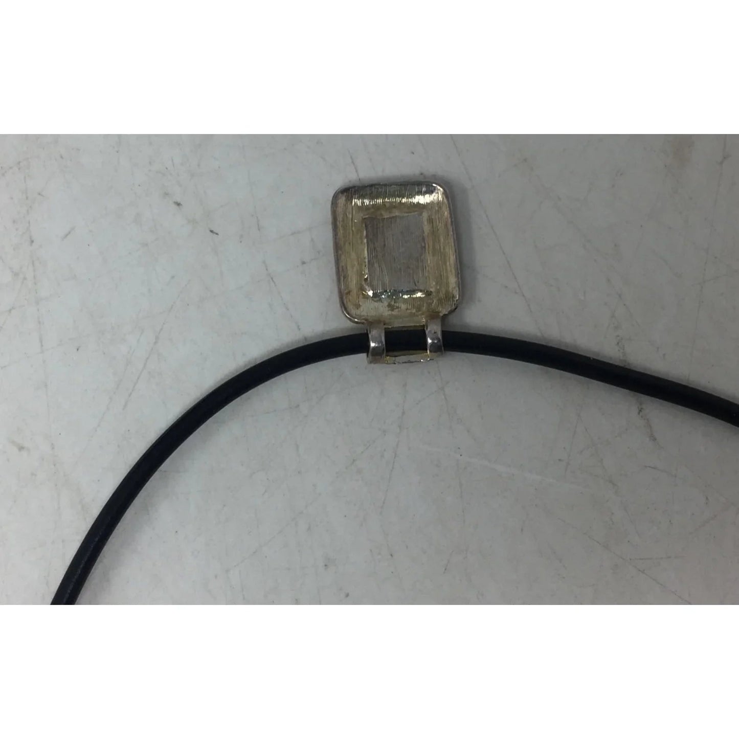 Unisex Black Necklace with Silver & Black Rectangular Pendant - A+ Stuff - Neckace - A+ Stuff
