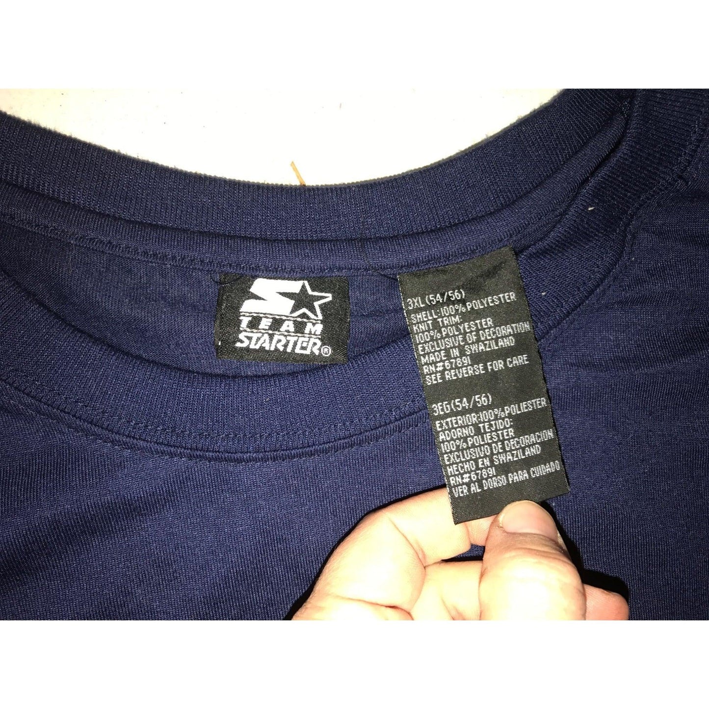 University of Michigan ( U of M ) Navy Blue Tee Shirt - Mens Size 3XL (54/56) Starter Brand - A+ Stuff - Sports Collectibles - A+ Stuff