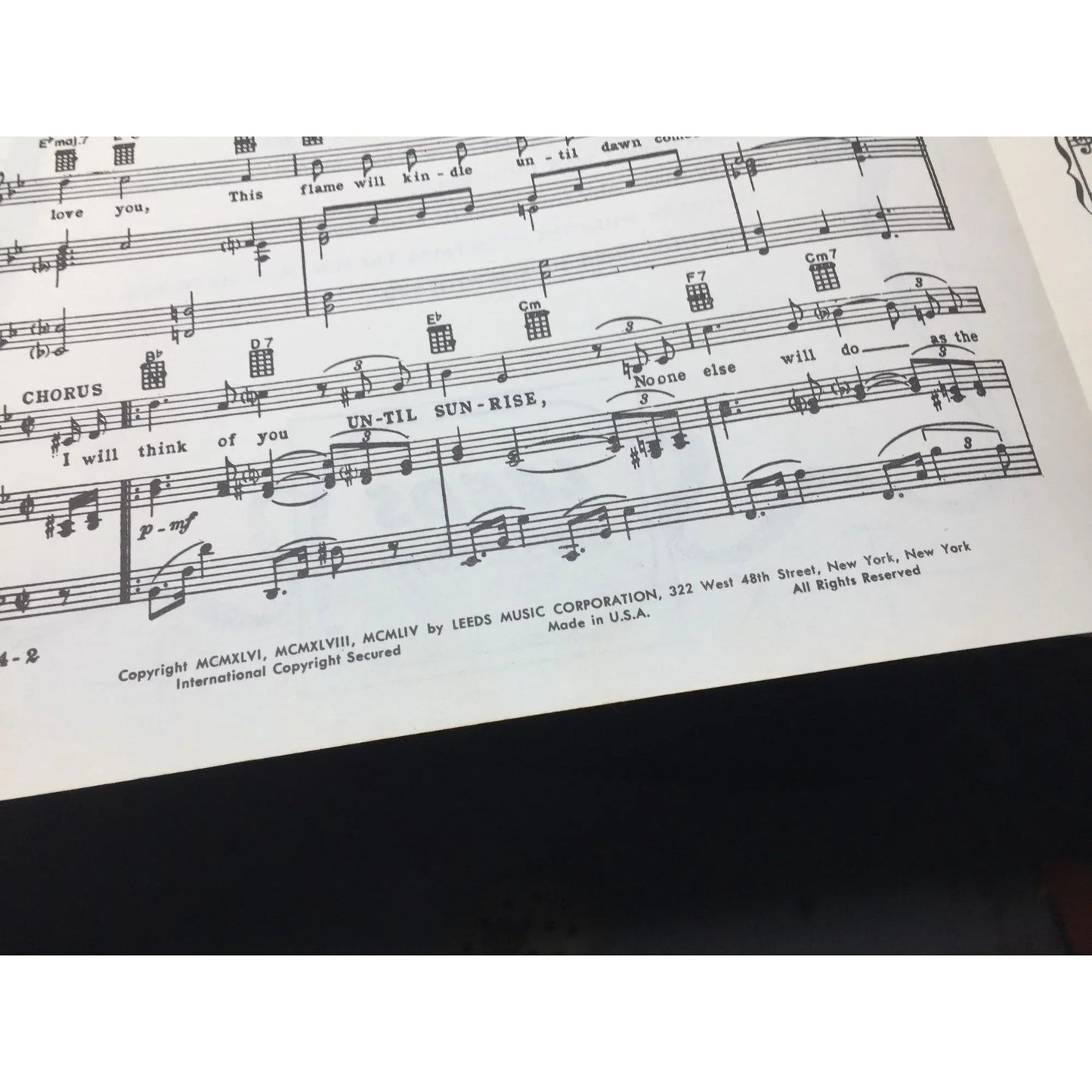 ''UNTIL SUNRISE'' SHEET MUSIC BOOK - A+ Stuff - SHEET MUSIC - A+ Stuff