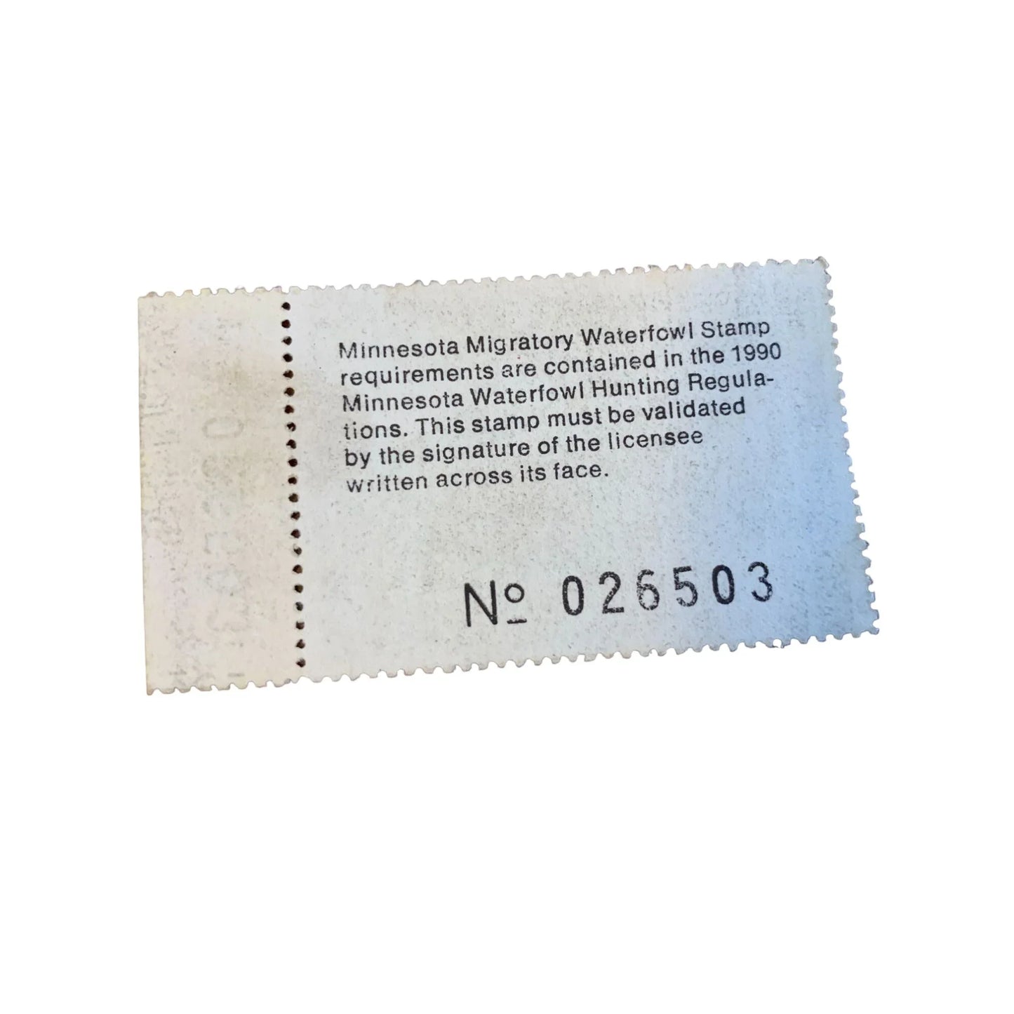 Vintage 1990 Migratory Waterfowl Stamp Minnesota Department of Natural Resources - A+ Stuff