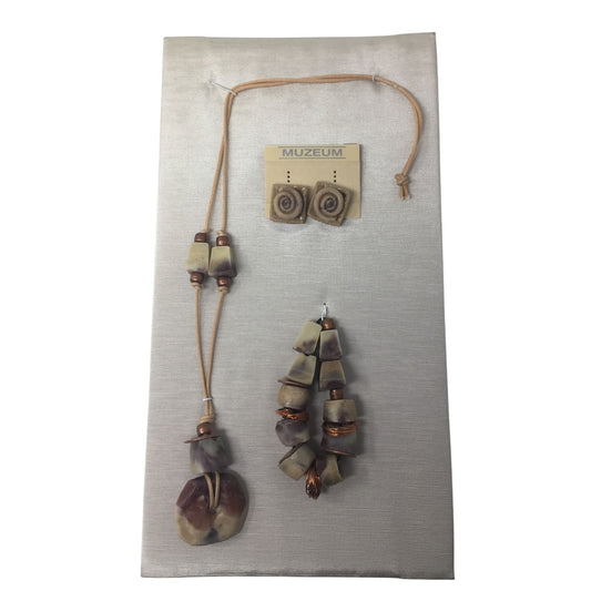 Muzeum Handcrafted Women's Necklace, Earrings and Bracelet
