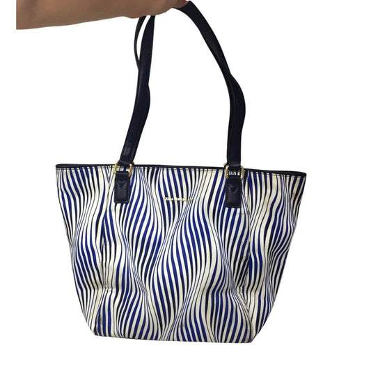 Vera Bradley Ella Tote in Blue and White Wavy Stripes - Vera Bradley - A+ Stuff