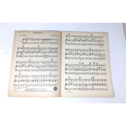 Vintage 1939 "CHATTERBOX" Sheet Music - unbranded - SHEET MUSIC - A+ Stuff