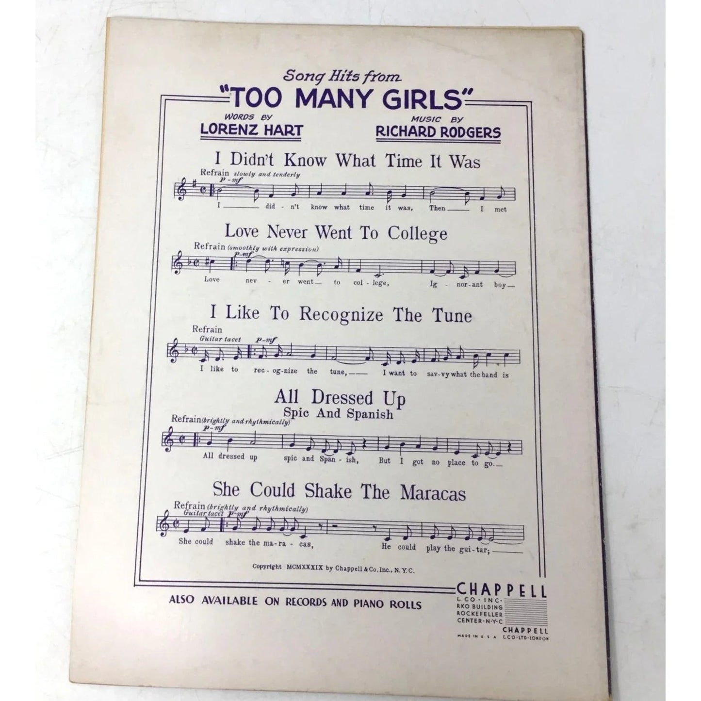 Vintage 1939 "CHATTERBOX" Sheet Music - unbranded - SHEET MUSIC - A+ Stuff
