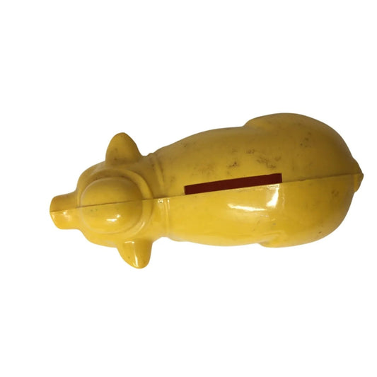 Vintage 1950's Promotional Yellow Celluloid Pig Piggy Bank - A+ Stuff - Collectibles - A+ Stuff