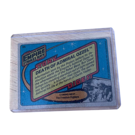 Vintage 1980 Star Wars Trading Card - ''Death of Admiral Ozzel'' The Empire Strikes Back - A+ Stuff - Collectible Trading Cards - A+ Stuff