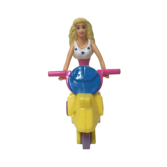 Vintage 1991 Miniature Blonde Barbie on a Yellow Moped - barbie - Toys - A+ Stuff