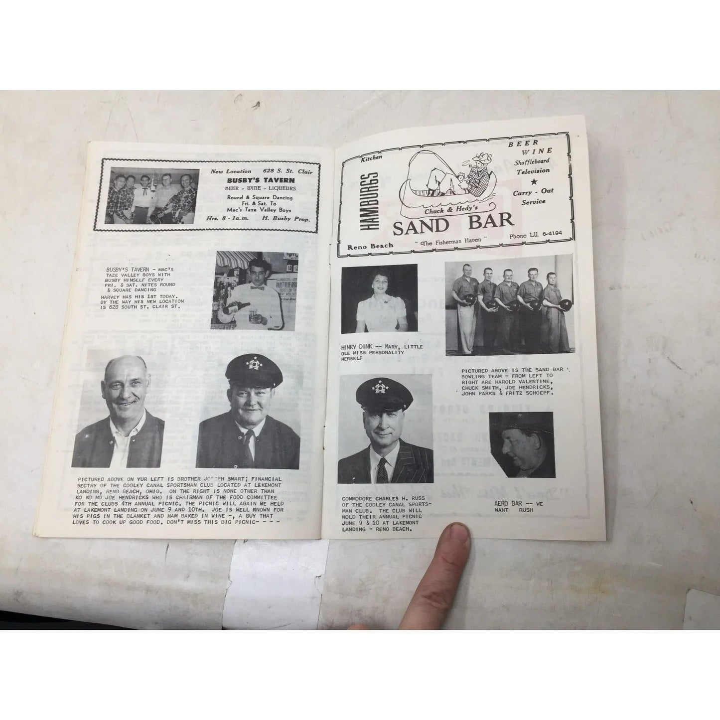 Vintage advertisement for local Toledo, Ohio Establishments - A+ Stuff - Books - A+ Stuff