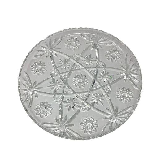 Vintage Anchor Hocking Clear Glass Large Round Party Serving Platter - A+ Stuff