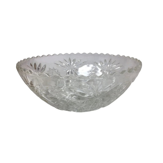 Vintage Anchor Hocking Large Round Clear Glass Bowl - A+ Stuff - Bowls - A+ Stuff