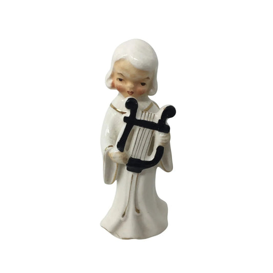 Vintage Angel Playing Instrument Ceramic Figurine - Made in Japan - A+ Stuff - Figurines - A+ Stuff