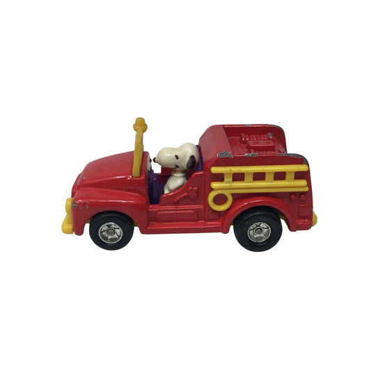 Vintage AVIVA 1958 Snoopy Fire Truck - Red/Yellow - A+ Stuff - Toy Cars - A+ Stuff