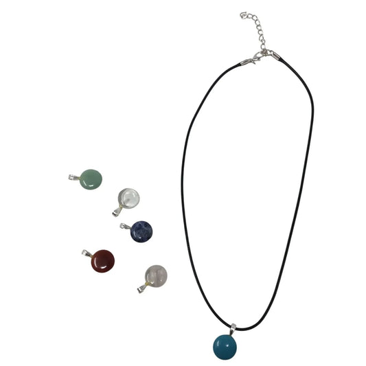 Vintage AVON Multi - Colored Polished Stone Pendants and Necklace - avon - Necklaces - A+ Stuff