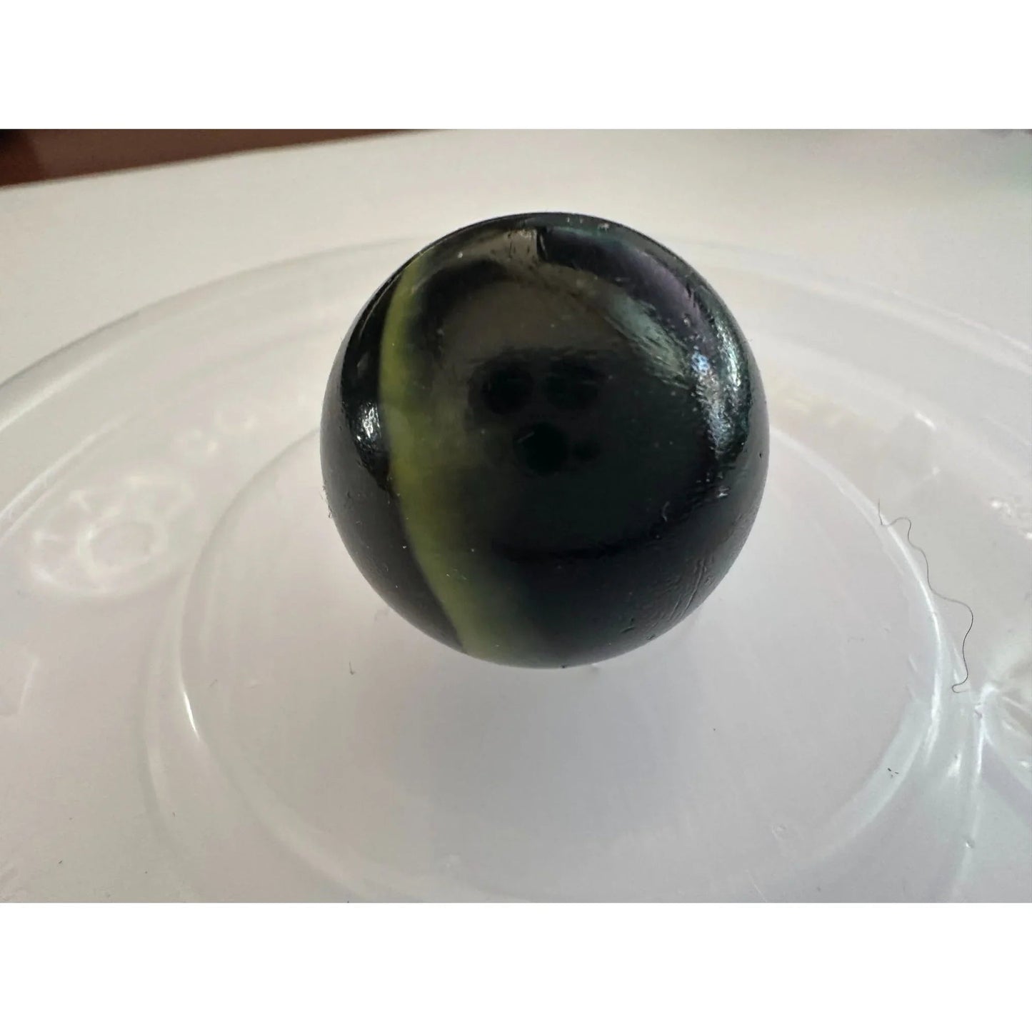 VINTAGE BLACK SHOOTER MARBLES WITH WHITE, YELLOW AND ORANGE SWIRLS - A+ Stuff - Collectibles - A+ Stuff