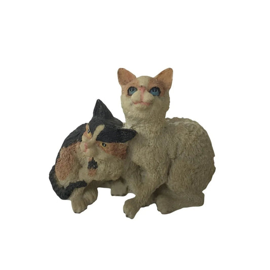 Vintage Cats Figurine - Two Cats Cuddling Together - A+ Stuff - Figurines - A+ Stuff