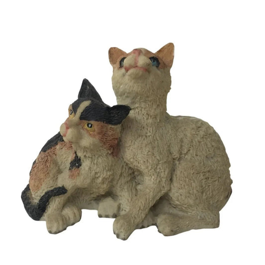 Vintage Cats Figurine - Two Cats Cuddling Together - A+ Stuff - Figurines - A+ Stuff
