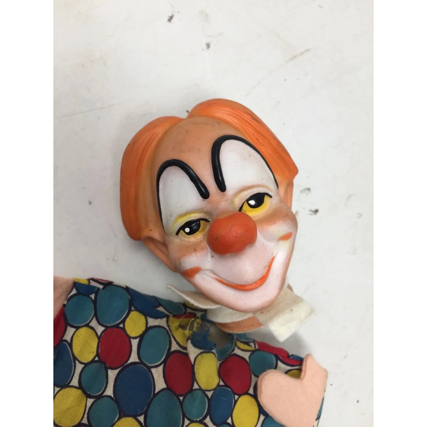 Vintage Clown Hand Puppet with Rubber Head - A+ Stuff - Puppets & Marionettes - A+ Stuff