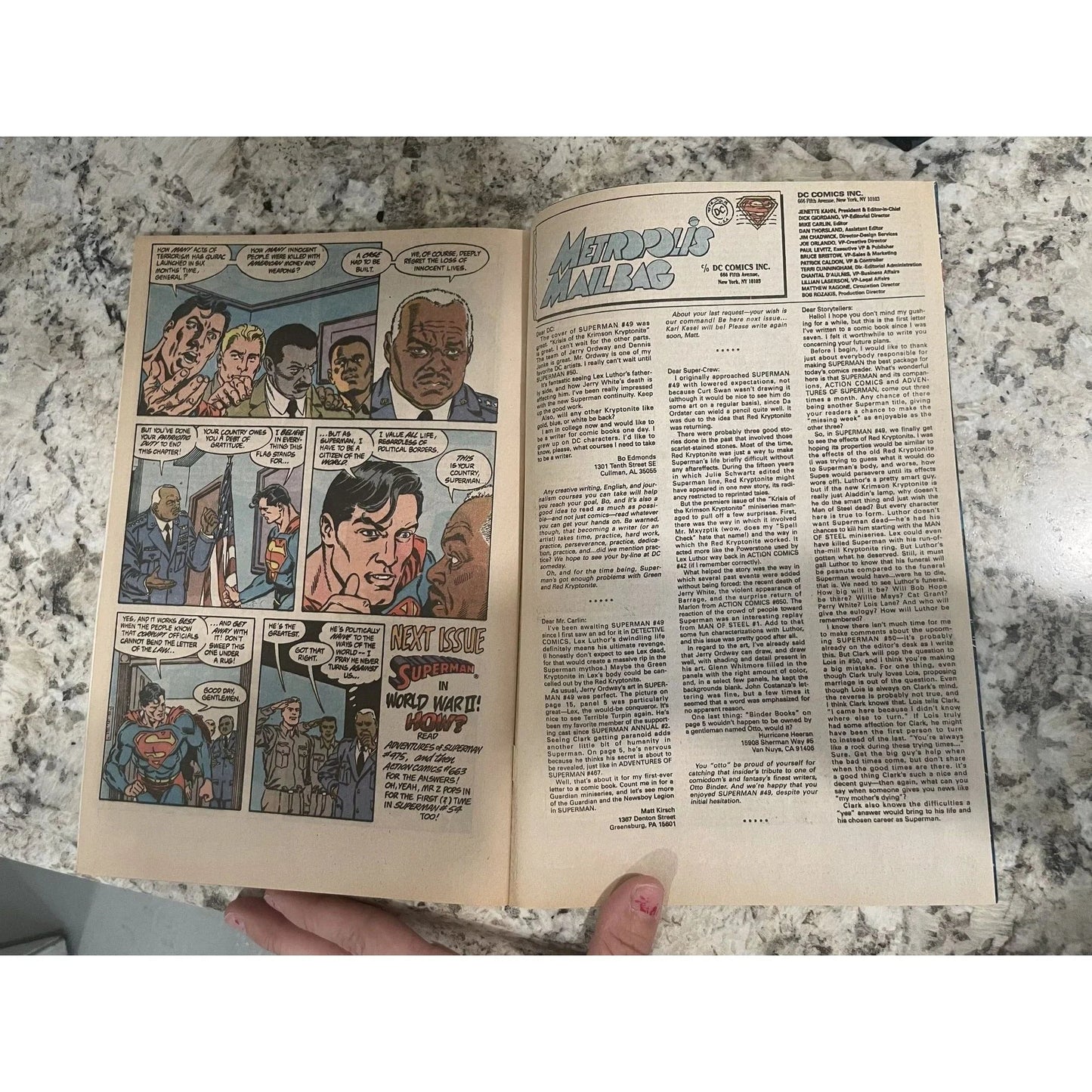 Vintage Collectible 1991 DC Comic Book ''SUPERMAN'' - A+ Stuff - comic book - A+ Stuff