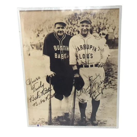 Vintage Collectible Baseball Poster No. 9 Bustin' Babe's & Larrupin's Lou's - A+ Stuff