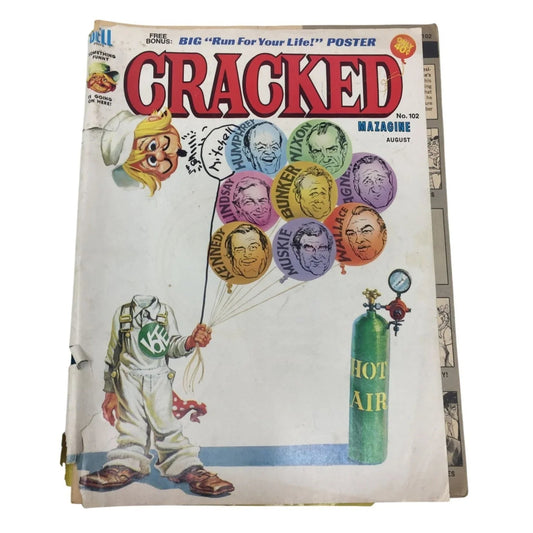 Vintage ''Cracked'' August 1972 Number 102 Magazine - A+ Stuff - Magazines - A+ Stuff