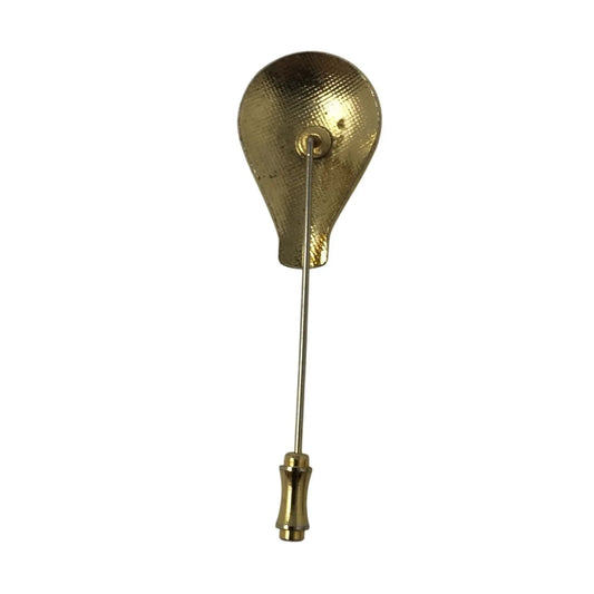 Vintage Gold Tone Hot Air Balloon Hat Pin - A+ Stuff - pin - A+ Stuff