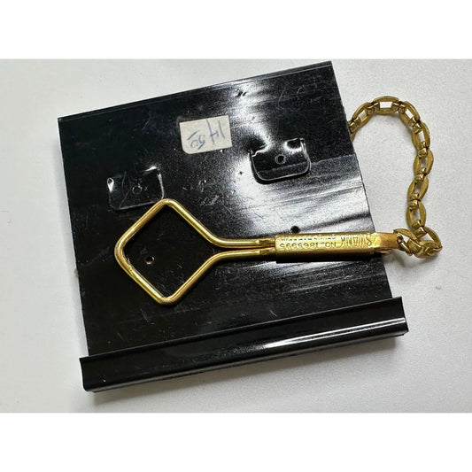 Vintage Gold Tone Square Link Box Chain SWANK Tie Bar Clip - A+ Stuff - Tie Pin - A+ Stuff