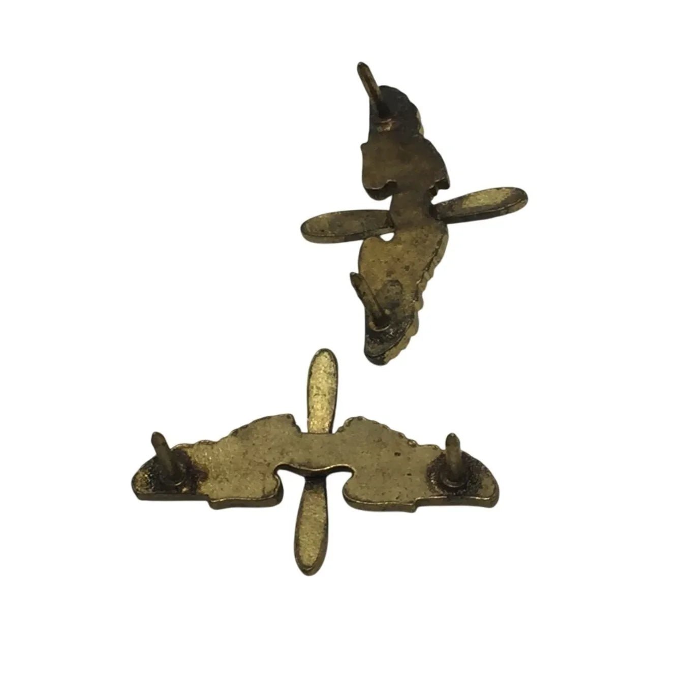 Vintage Gold Tone US Army Air Force Officer's Collar Pins (2) - A+ Stuff - pin - A+ Stuff