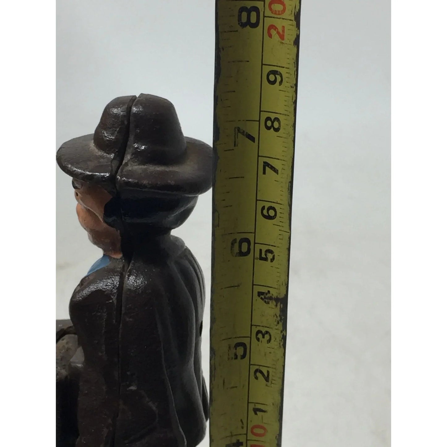 Vintage Green Cast Iron Mechanical Monkey Bank - A+ Stuff - Piggy Bank - A+ Stuff