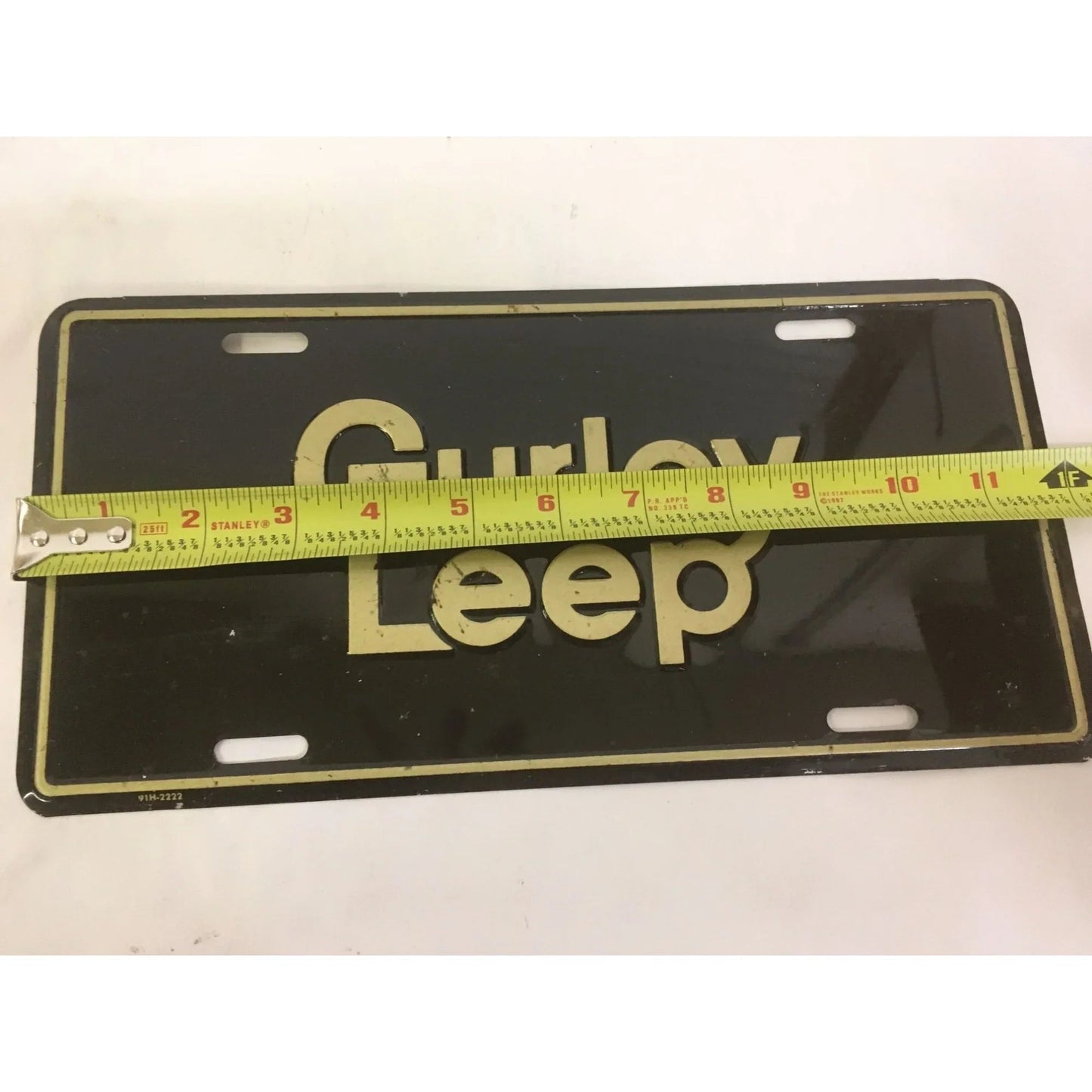 Vintage Gurley Leep License Plate - A+ Stuff - Auto Part - A+ Stuff