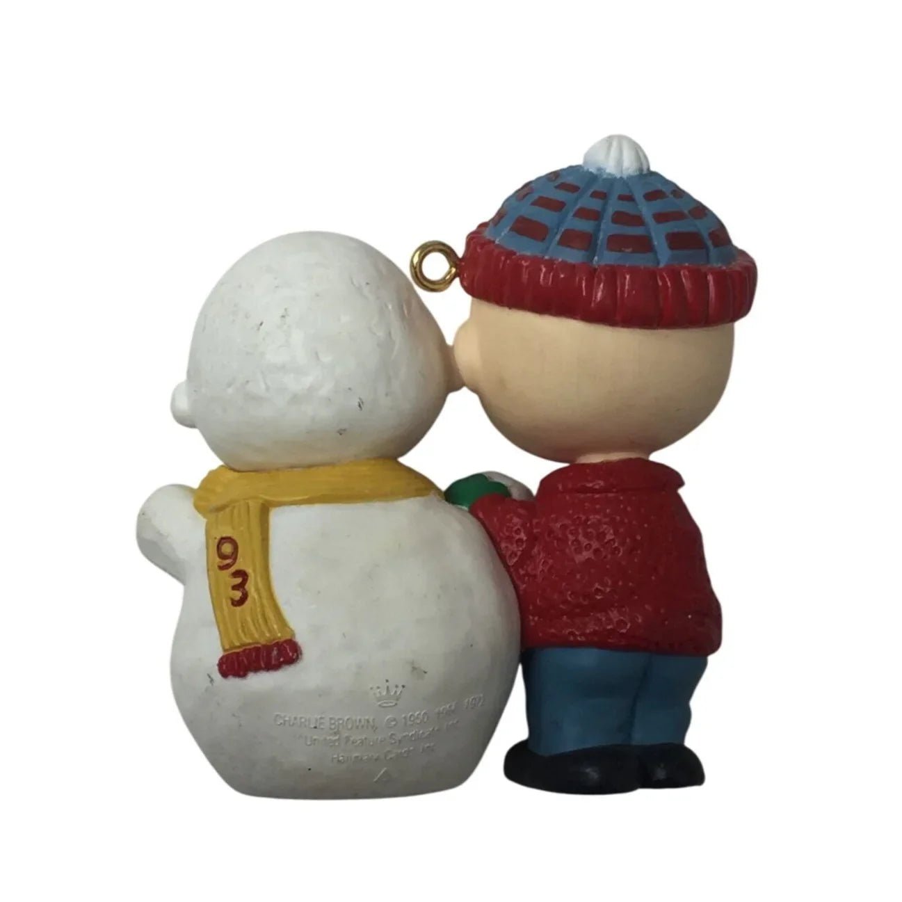 Vintage Hallmark Christmas Ornament The Peanuts Gang Charlie Brown & Snowman - A+ Stuff - Holiday Ornaments - A+ Stuff
