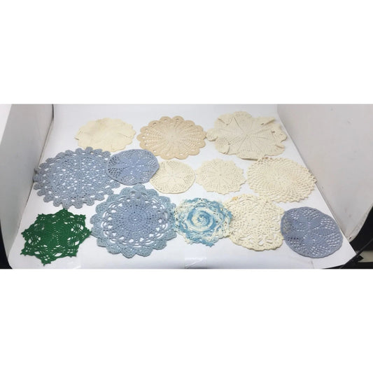 Vintage Handmade/Hand Crochet Lace Doilies Assorted Sizes and Color - A+ Stuff - Holiday Table Decor - A+ Stuff
