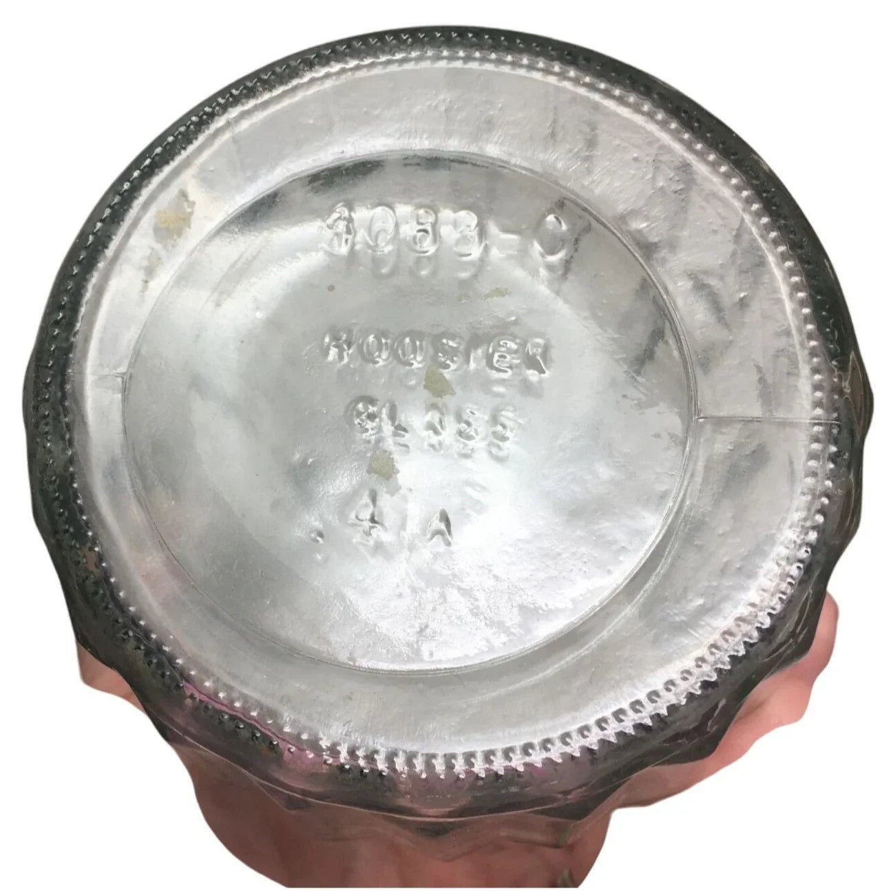 Vintage Hoosier Round Clear Glass Ribbed Flower Vase - hoosier - Vase or Holder - A+ Stuff