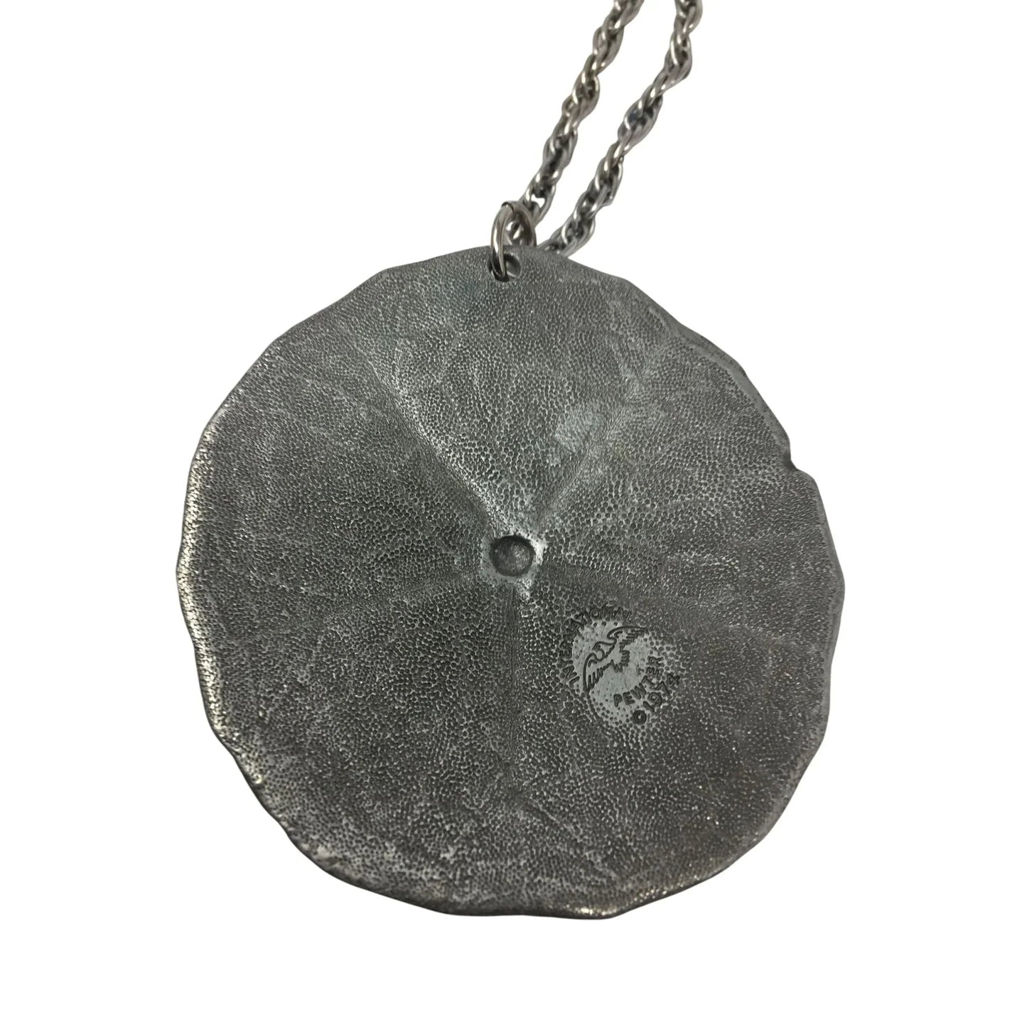 Vintage International Pewter 1974 Sand Dollar Necklace - A+ Stuff - Necklace - A+ Stuff