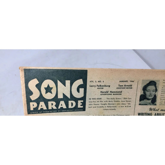 Vintage Jan. 1946 Song Parade - Vol 5 No 4 (no cover) - A+ Stuff - books - A+ Stuff
