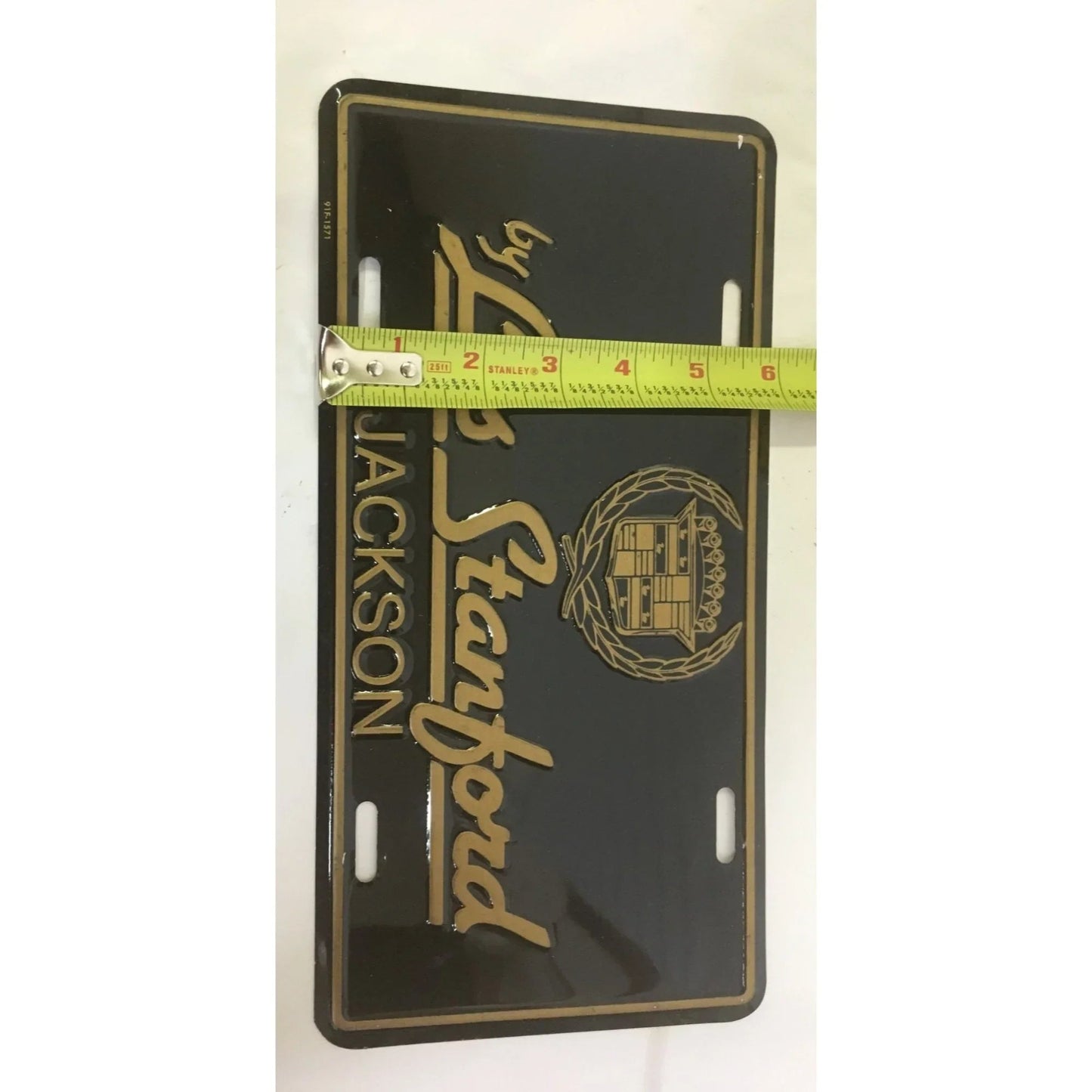 Vintage Les Stanford JACKSON Cadillac License Plate - A+ Stuff - Auto Part - A+ Stuff